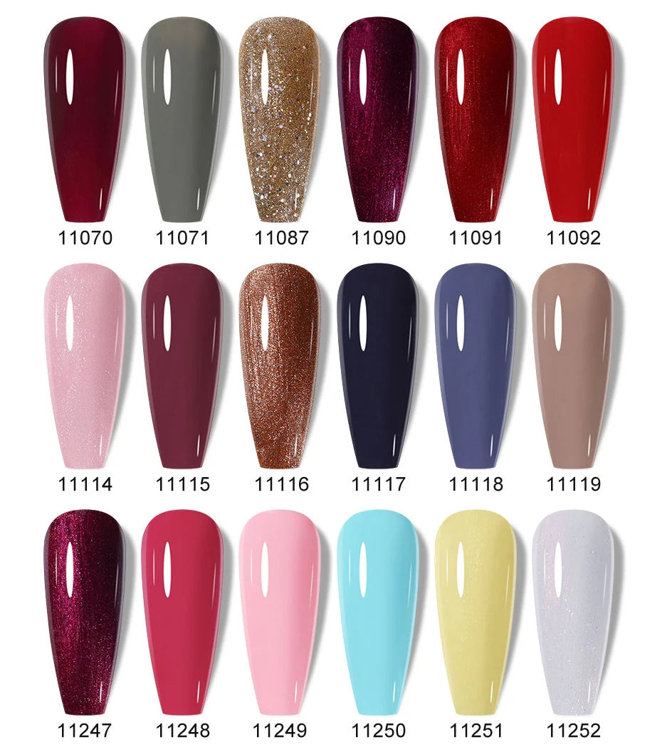 Clou Beaute 10/12/20/24pcs Gel Nail Polish Set Color 15ml White Glass Bottle Nail Art Kit Semi Permanent Gellack Nail Varnish