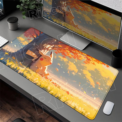 HD 900x400 Rubber Large PC Mousepad Gaming Mouse Pad Accessories Pikachu Slowpoke XXL Desk Keyboard Mat Computer Laptop Mausepad