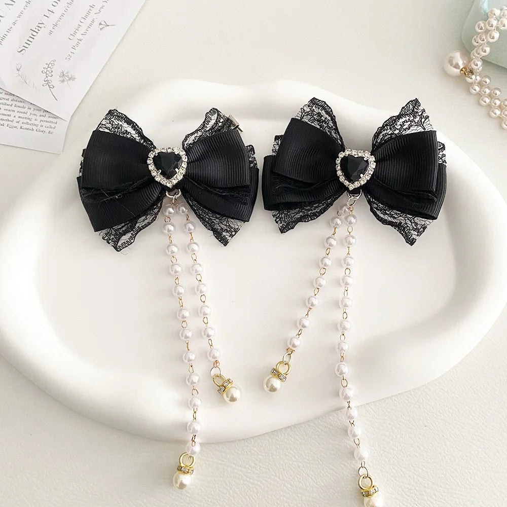 Lolita Hair Bow Clip Set.