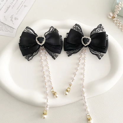 Lolita Hair Bow Clip Set.