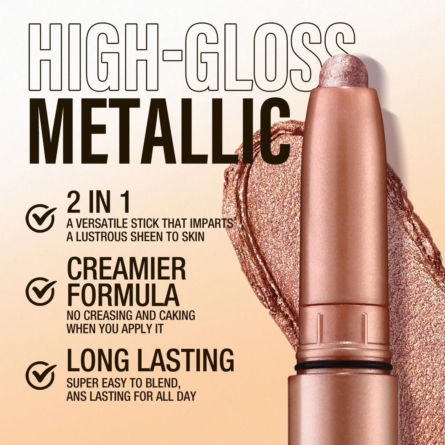 Pearlescent Matte Eyeshadow Pencil Waterproof Smoky Glitter Highlighter Pen Black Brown Makeup Tool Creamy Smooth