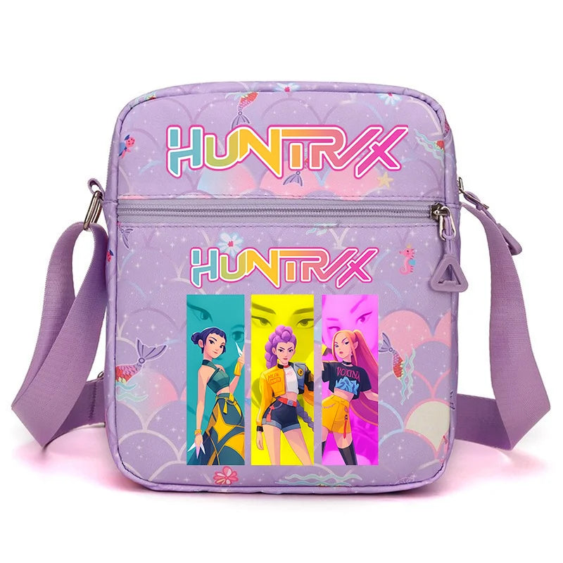 New⭐️ KPOP Shoulder Bag Crossbody Bags Double-deck Storage Bag Large Capacity Square Zip Storage Sports Bag Fans Gift