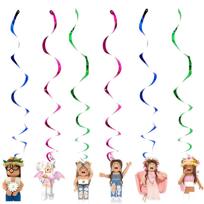 Roblox Birthday Party Decoration Balloons Disposable Tableware for Kids Party Supplies Baby Shower Sticker Bracelet Toy Gifts
