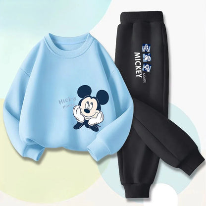 Spring Autumn Children Clothes Set Kid Boy Disney Mickey Sweatshirts Pullover & Pants 2pcs Suit Children Long Sleeve Casual Suit