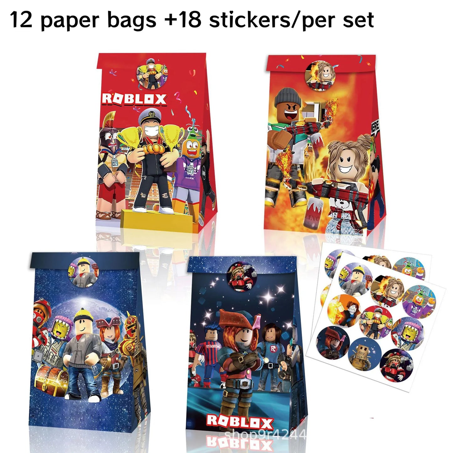 Gift Bags Roblox Party.