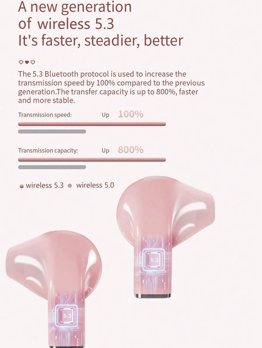 Heart-Shaped Wireless Earbuds