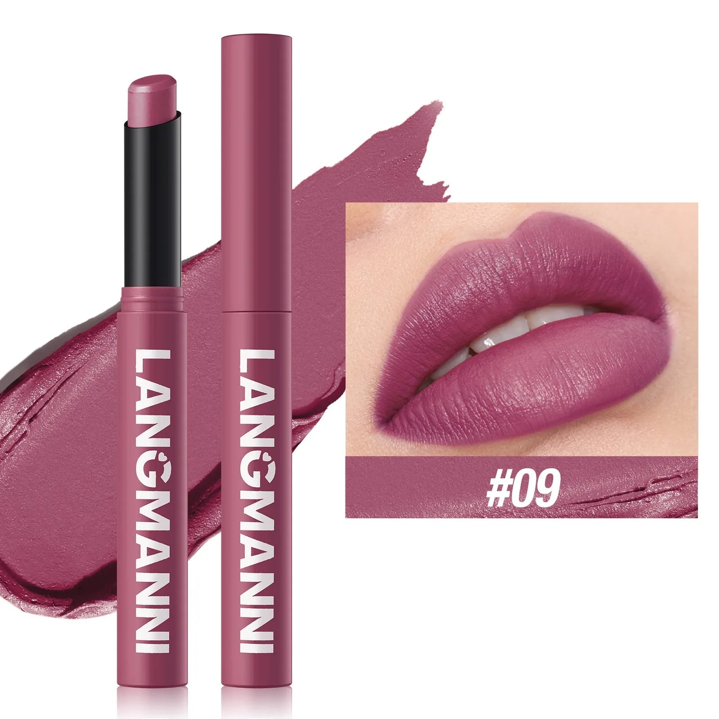 12 Color Matte Lipstick Pencil Waterproof Long Lasting Non-Stick Cup Lip Stain Tint Cosmetic Nude Lipstick Pen Makeup Maquillage