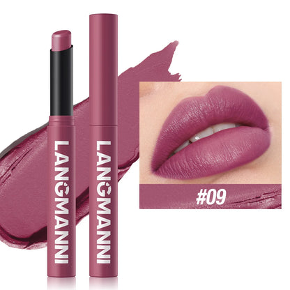 12 Color Matte Lipstick Pencil Waterproof Long Lasting Non-Stick Cup Lip Stain Tint Cosmetic Nude Lipstick Pen Makeup Maquillage