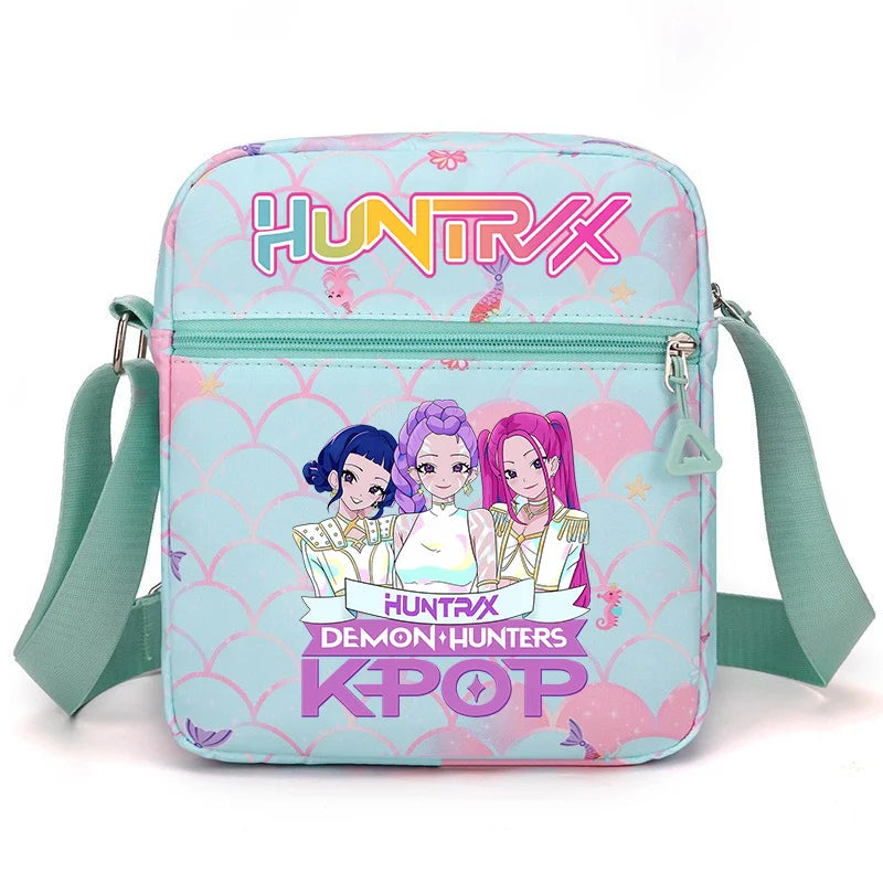 New⭐️ KPOP Shoulder Bag Crossbody Bags Double-deck Storage Bag Large Capacity Square Zip Storage Sports Bag Fans Gift