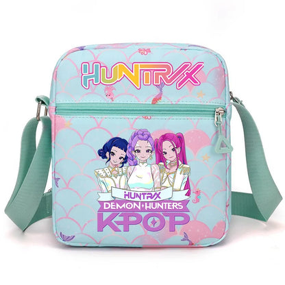 New⭐️ KPOP Shoulder Bag Crossbody Bags Double-deck Storage Bag Large Capacity Square Zip Storage Sports Bag Fans Gift