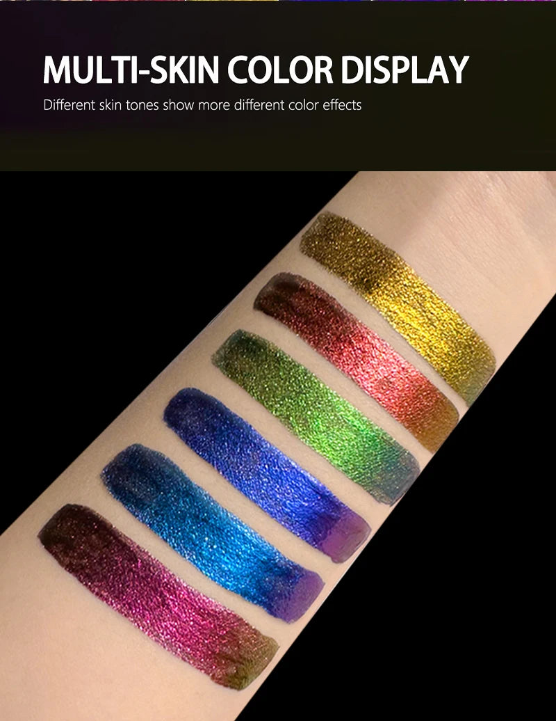 Chameleon Liquid Eyeshadow Long Lasting Multichrome Duochrome Eyeshadow Pigments Aurora Eyeshadow Glitter Makeup Party Cosmetic