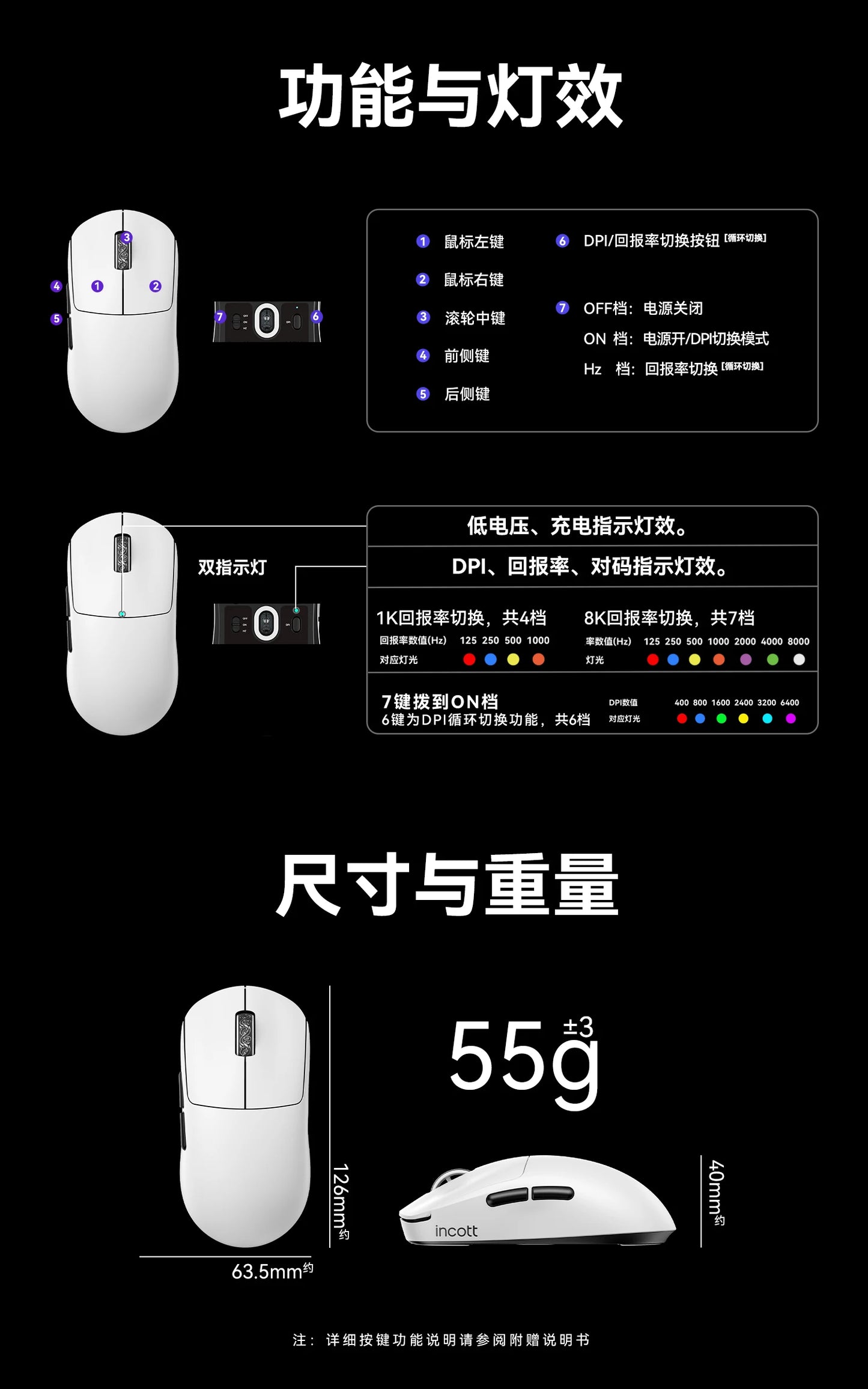 Incott G23 Pro Mouse V2 Se/pro Hot Swap Wireless 8k Mice Ergonomics E-sports Games Mouse Customized Pc Accessories Gifts