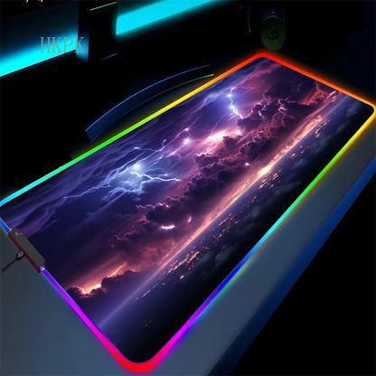 RGB Galaxy Milky Way Mouse Pad XXL 90X40 Carpet PC Gamer Computer Keyboard Desk Mat Anti-slip Mousepad Gaming Led Backlight Mats