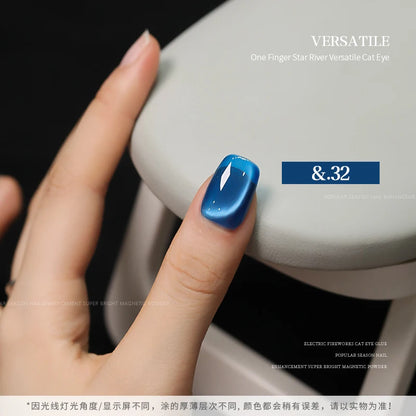 36color/set Star River Cat Eye Gel Nails Polish 15ml Magnetic Gel Glass Beads Semi Permanent Soak Off UV Nail Gel For Nail Salon