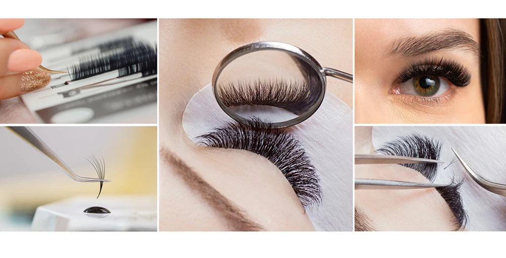 DIYDAY Individual Eyelash Extension Long Length Classic Lashes Extensions Trays Wholesale Matte Black Soft Mink Faux Eyelashes