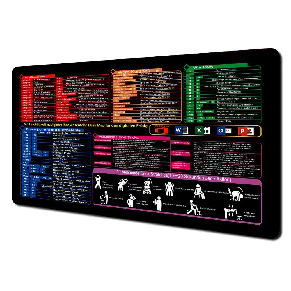 OfficeShortcut Desk Mat