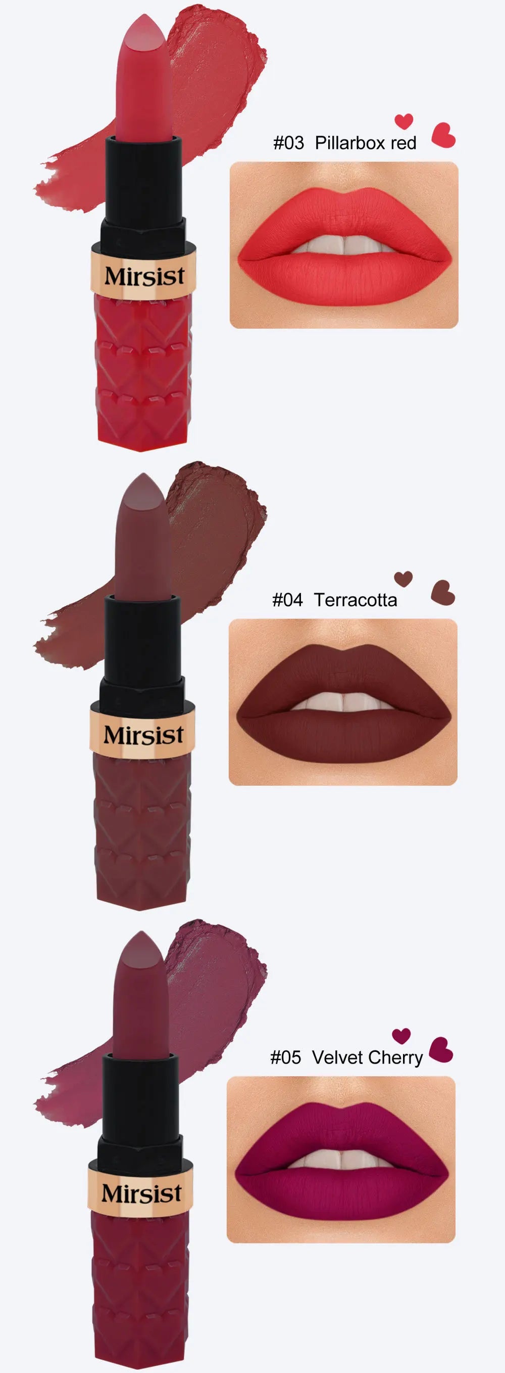 Velvet Matte Lipstick Non Transfer Waterproof Highly Pigmented Longwear Nude Peach Brown Cherry Tones Smooth Lip Makeup