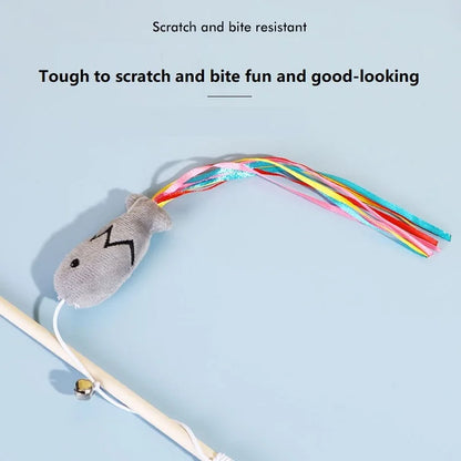 Wooden Cat Wand Toy.