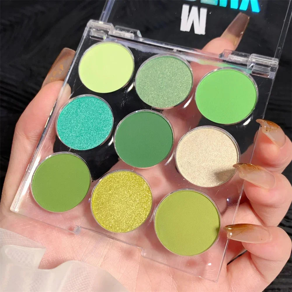 9 Colors Eye Shadow Palette Summer Pearl Matte Fine Shimmer Eyeshadow Powder Long Lasting Charming Eyes Make Up Palette Cosmetic