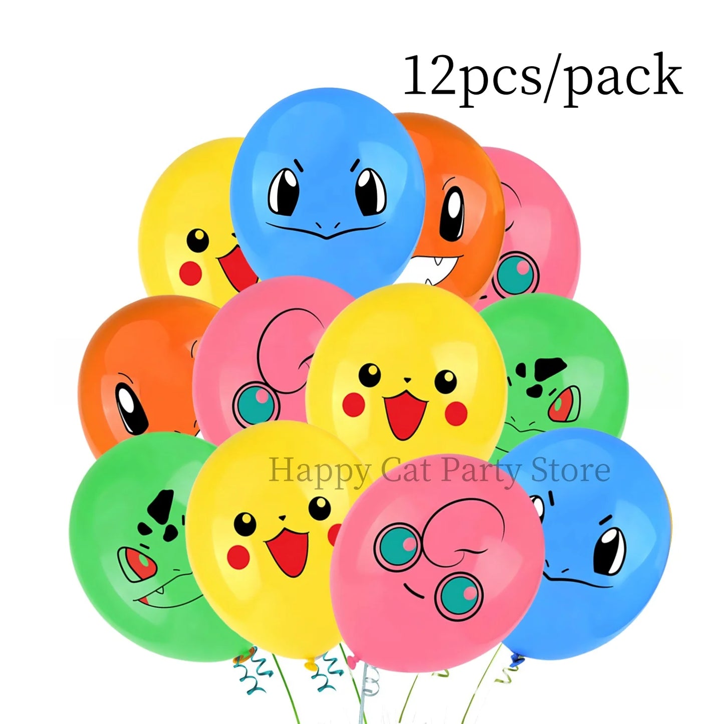 Pokemon Latex Balloons Birthday Party Decor Cartoon Pikachu Balloon Poke Ball Balloons Baby Shower Kids Favor For Party Supplies