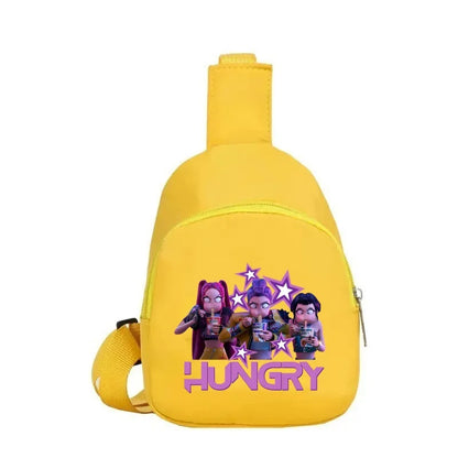 New Children Chest Bag Anime Cartoon Alphabet Fashionable Shoulder Diagonal Straddle Bag Girl Boy Cartoon Casual Chest Bags