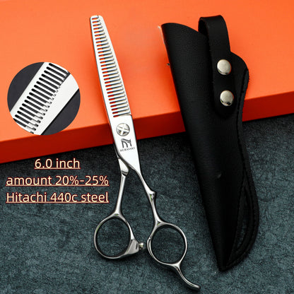 MURASAKI 6.0 inchhair thinning scissors，Professional Barber Accessories，Made by Hitachi 440C Steel，High-end Hair Cutting Tools