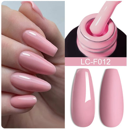 LILYCUTE 15ML Quick Extension Gel Nail Polish Nude Milk White Color Finger Prolong Acrylic Crystal Construction Hard Gel Varnish