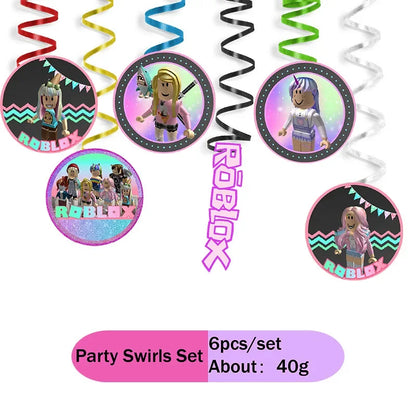 Roblox Party Hanging Swirl Decor