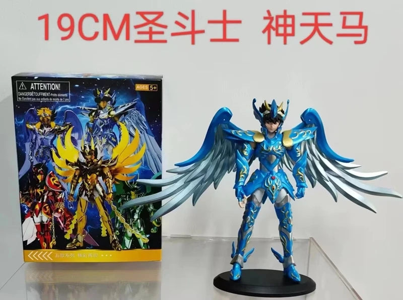 19cm Anime Dark Saint Seiya Figure Phoenix Ikki Hyoga Seiya Shiryu Action Figures Box Figure Collection Decoration Toys Hobbies