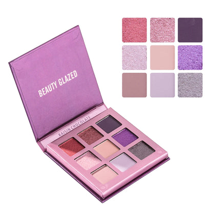 Beauty GLAZED Eyeshadow Palette 9 Color Shimmer Matte Longlasting Waterproof Palette Makeup