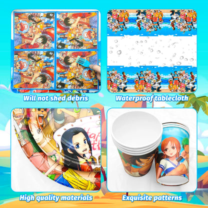 One Piece Birthday Party Supplies Set – 117pcs 🎉🏴‍☠️