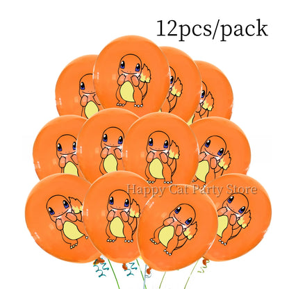 Pokemon Latex Balloons Birthday Party Decor Cartoon Pikachu Balloon Poke Ball Balloons Baby Shower Kids Favor For Party Supplies