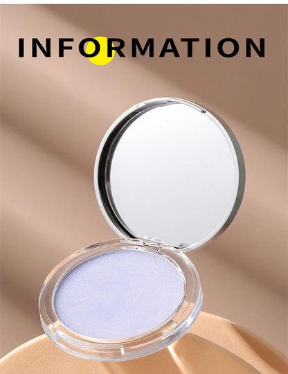 Matte Setting Powder Lasting Oil-control Purple Glitter Pressed Powder Brightening Face Powder Jelly Compact Foundation Makeup