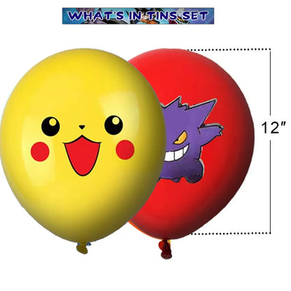 24pcs Pokemon Balloons for Birthday 12inch Cartoon Latex Balloon Birthday Party Round Multi Pikachu Toys Decoration Baby Shower