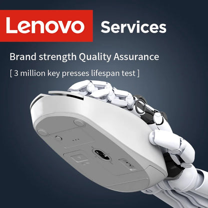 Lenovo Wireless Mouse, Silent Mouse for Business and Office Use, Ergonomic Design, Compatible with Multiple Platforms, 2.4g Connection, 1.5V Dry Battery Powered, Product Does Not Include Batteries