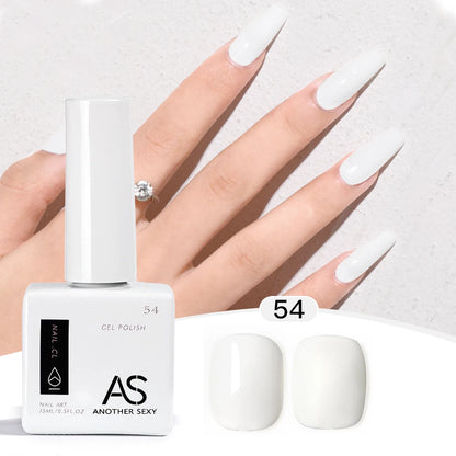 AS 1pc 15ml Bright Yellow Gel Nail Polish Starter Pure Soak Off No Wipe Nail Gel Polish Varnish Suitable For All Seasons