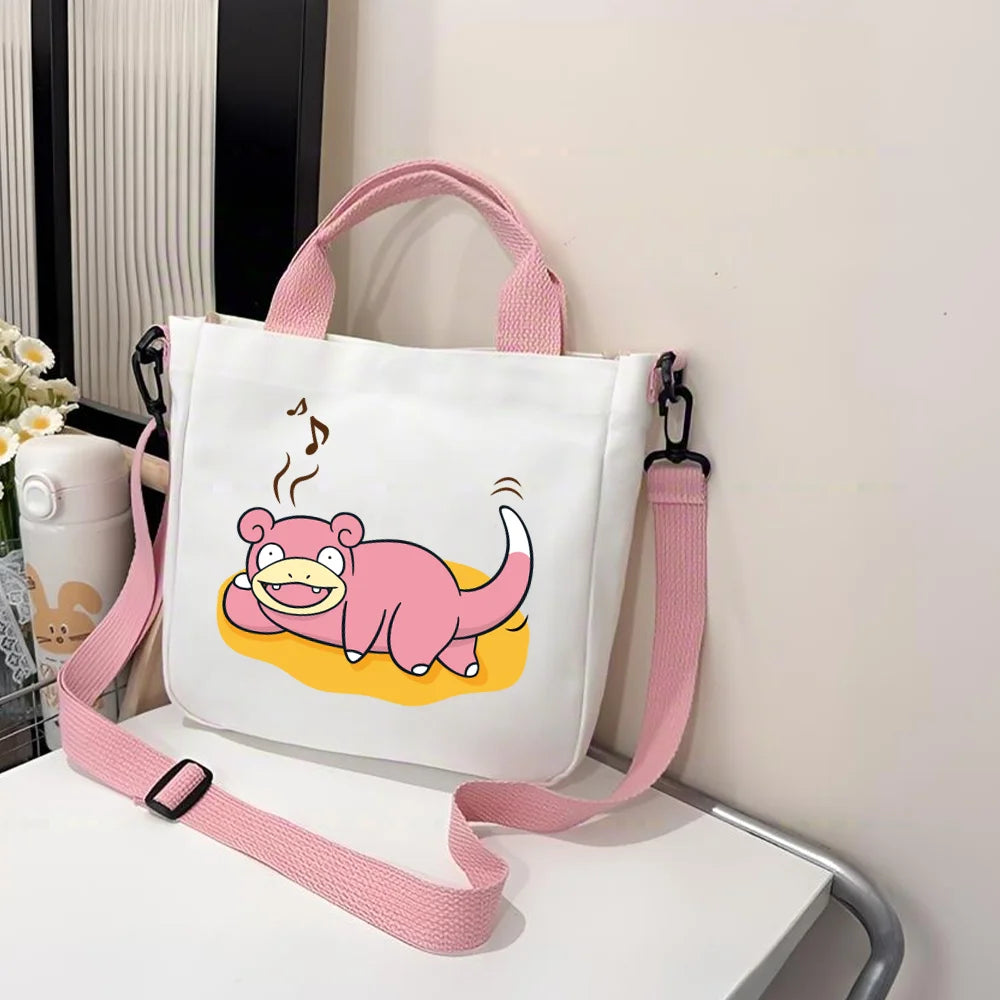 Pokémon Handbag Cartoon Children's Shoulder Bag Boys Girls Tote Bag Child Canvas Handbags Anime Crossbody Bag New Kids Gifts