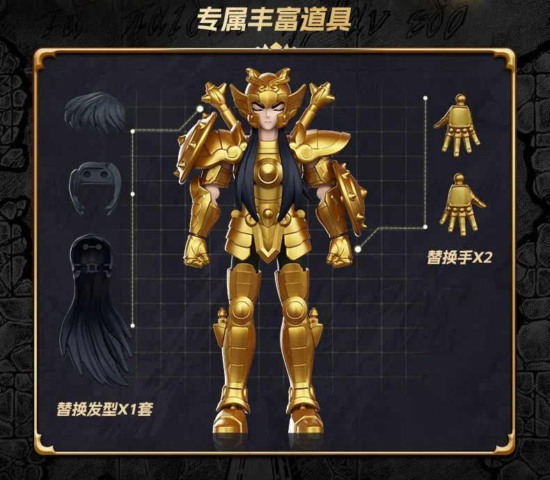 Original Blokees Saint Seiya Galaxy V1V2V03V4 Athena Aries Mu Aiolia Aldebaran Kiki Shiryu Lionet Ban FigureChildren ToysGift