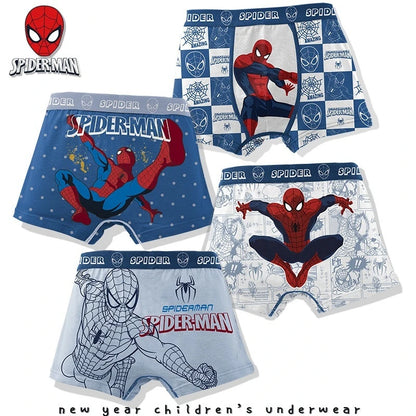 4-Piece Set Pikachu Boys' Underwear Pure Cotton Children'S Flat Corner Pants Summer Thin Spring Cartoon Cute Shorts
