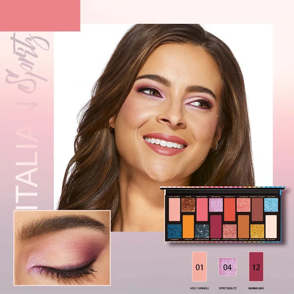 Essential Korean Style Eye Makeup 16 Color Eyeshadow Palette Matte Finish Waterproof Sweatproof Long Lasting and Smudge Proof