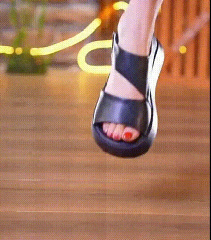 Women's Soft Muffin Sandals Breathable Retro Roman Sandals Thick Bottom Roman Women's Sandals