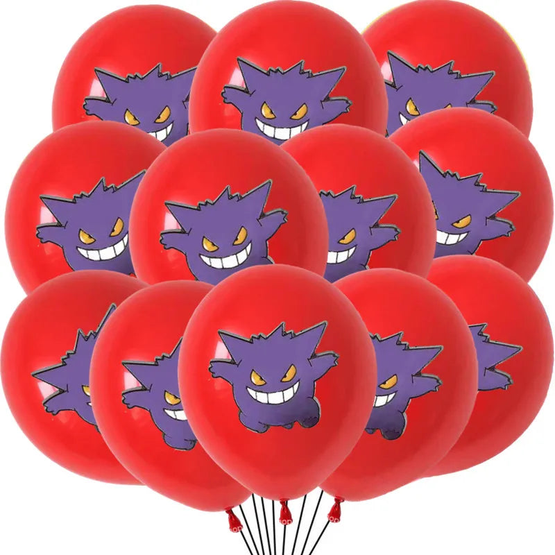 24pcs Pokemon Balloons for Birthday 12inch Cartoon Latex Balloon Birthday Party Round Multi Pikachu Toys Decoration Baby Shower