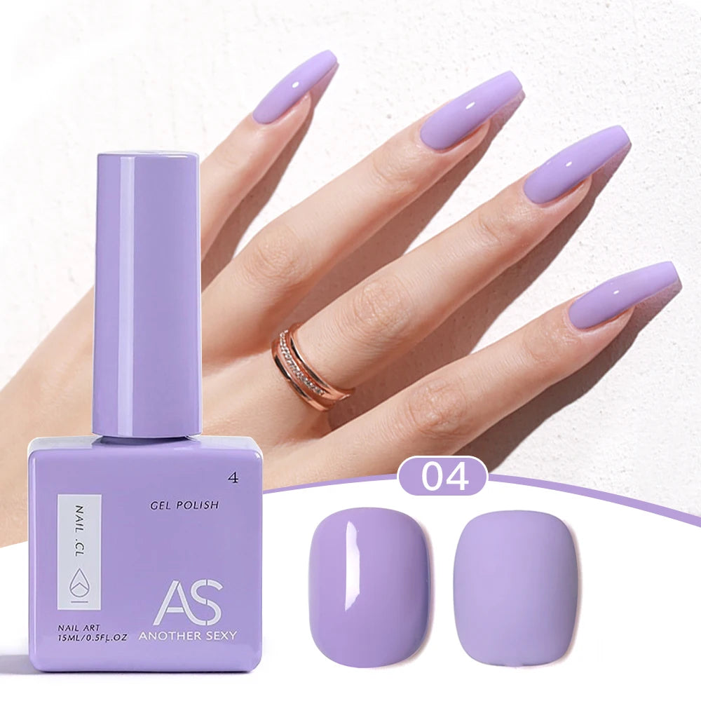 AS 1pc 15ml Bright Yellow Gel Nail Polish Starter Pure Soak Off No Wipe Nail Gel Polish Varnish Suitable For All Seasons
