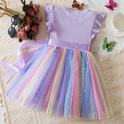 Official My Little Pony "Rainbow Magic" Princess Dress: Lavender Ribbed Bodice & Sequin Tulle Tutu