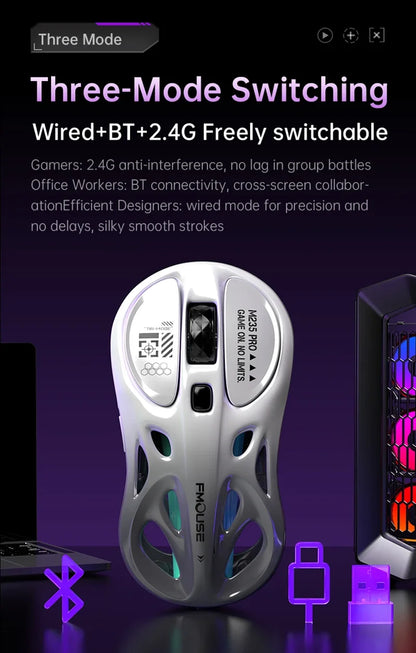 Lenovo Tri-mode Wireless Bluetooth Mouse Lightweight Computer Rgb Illuminated Gaming Mouse Portable Tablet Universal Mouse