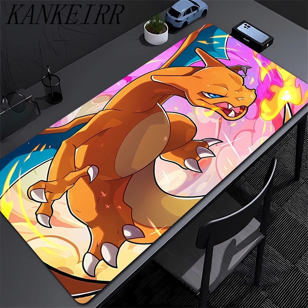 Japan Anime Mouse Pad PC Colorful Gamer Cabinet Mousepad P-pokemon Lugia Keyboard Rug Laptop Gaming Rubber Mat Desk Accessories