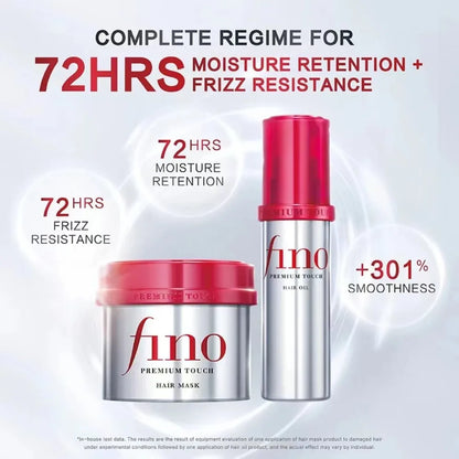 New fino Premium Touch Hair Treatment Essence Mask Repair + Nourish Dry & Damaged Hair 230g
