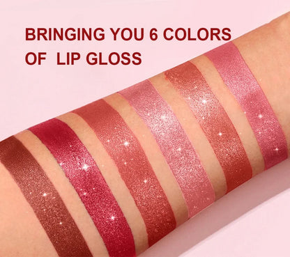 Diamond Glitter Lipstick Moisturizing Lasting Pink Sparkling Waterproof Lip Gloss Metallic Sexy Lipstick Lip Tint Lips Makeup