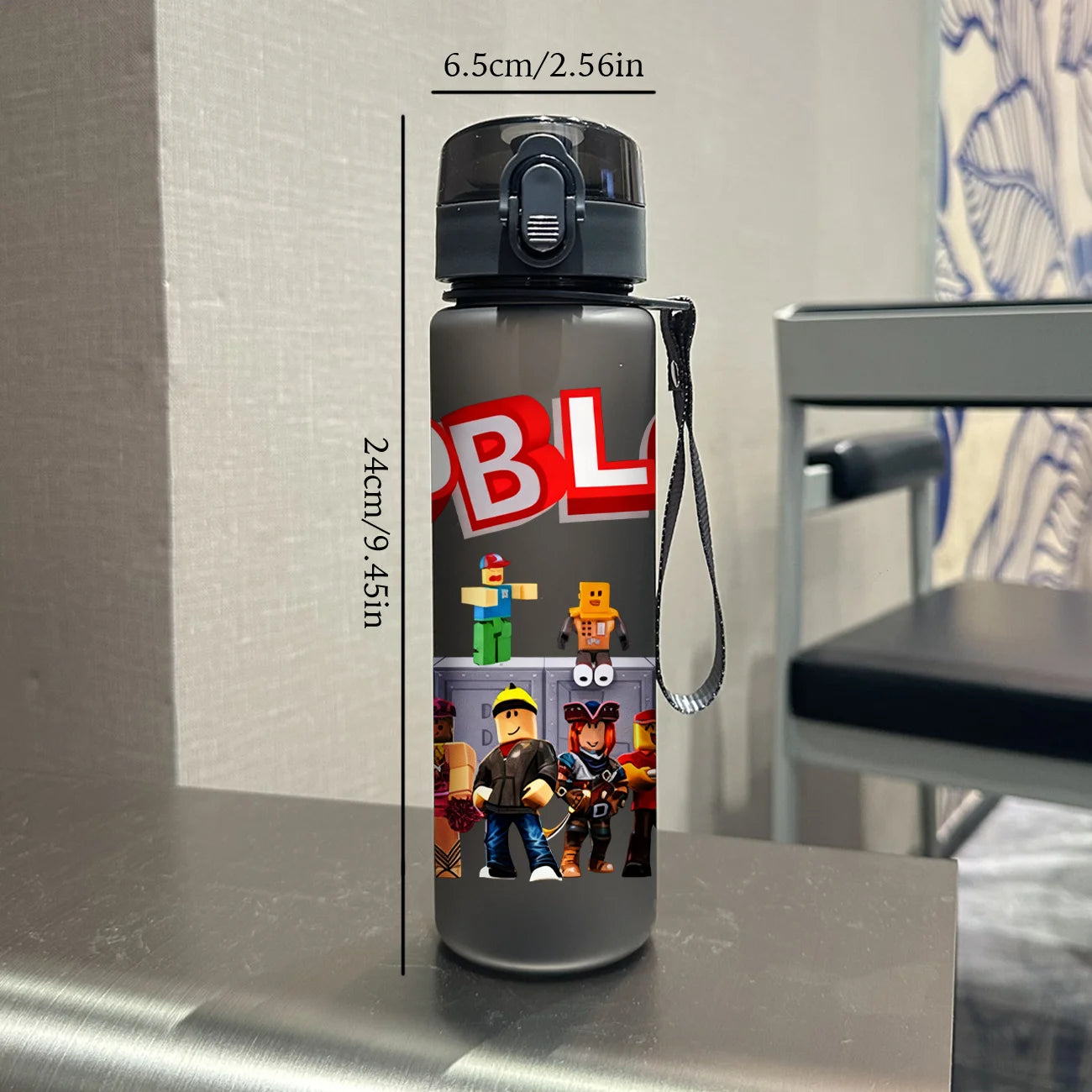 3D Printed 560ML Water Cup with Vivid Lego Toy Pattern, Frosted Leak-Proof Large-Capacity Stylish Water Cup for Daily Use