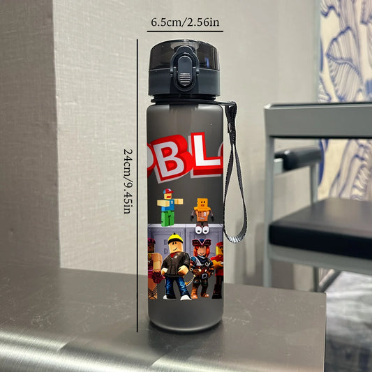 3D Printed 560ML Water Cup with Vivid Lego Toy Pattern, Frosted Leak-Proof Large-Capacity Stylish Water Cup for Daily Use